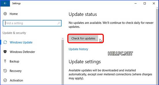 Manual Download 1803 Window Update